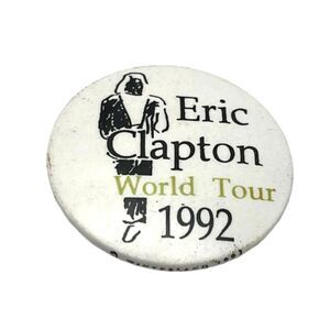 Vintage Eric Clapton 1992 World Tour Concert Pinback Button